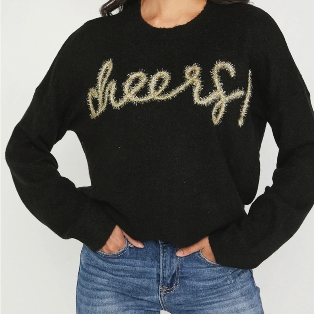 Cheers New Year’s Eve dressy sweater, Brand New with Tags!
